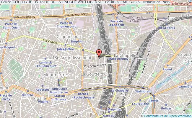plan association Collectif Unitaire De La Gauche Anti Liberale Paris 18eme Cugal Paris