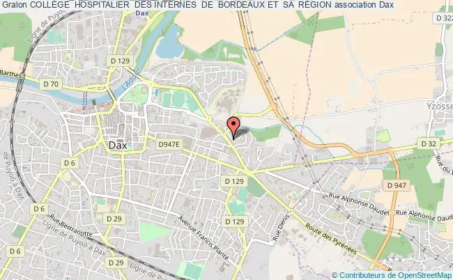 plan association CollÈge  Hospitalier  Des Internes  De  Bordeaux Et  Sa  RÉgion Dax