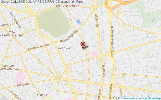 plan association College Culinaire De France Paris