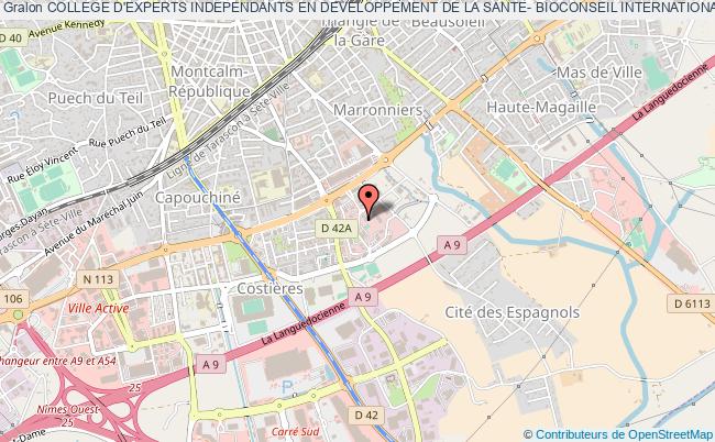 plan association College D'experts Independants En Developpement De La Sante- Bioconseil International ( Ceds) Nîmes
