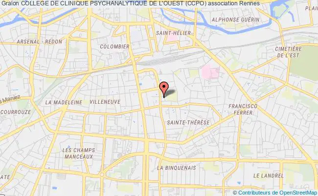 plan association College De Clinique Psychanalytique De L'ouest (ccpo) Rennes