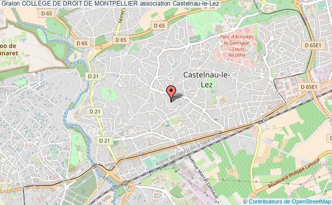 plan association CollÈge De Droit De Montpellier Castelnau-le-Lez