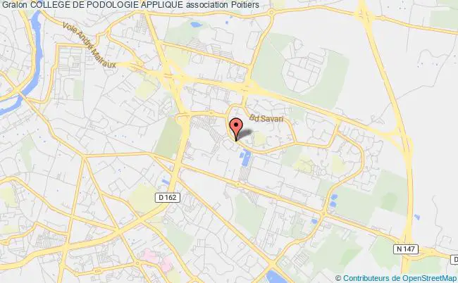 plan association College De Podologie Applique Poitiers