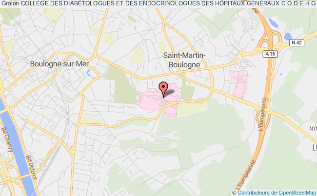 plan association CollÈge Des DiabÉtologues Et Des Endocrinologues Des HÔpitaux GÉnÉraux C.o.d.e.h.g Boulogne-sur-Mer