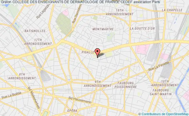 plan association College Des Enseignants De Dermatologie De France Cedef Paris