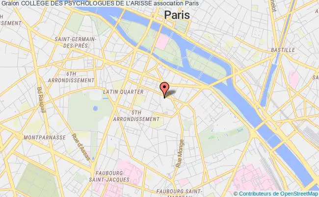 plan association CollÈge Des Psychologues De L'arisse Paris