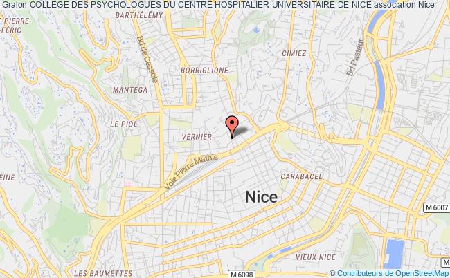 plan association College Des Psychologues Du Centre Hospitalier Universitaire De Nice Nice