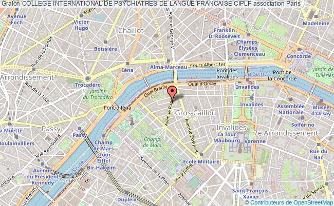 plan association College International De Psychiatres De Langue Francaise Ciplf Paris