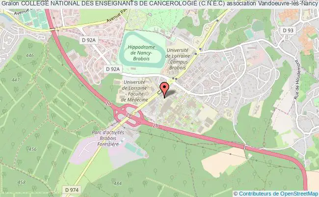 plan association College National Des Enseignants De Cancerologie (c.n.e.c) Vandoeuvre-lès-Nancy