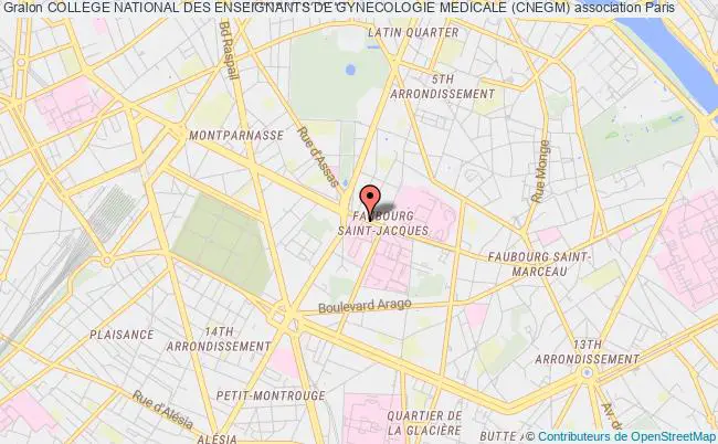 plan association College National Des Enseignants De Gynecologie Medicale (cnegm) Paris