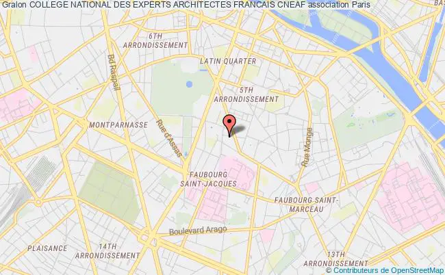 plan association College National Des Experts Architectes Francais Cneaf Paris 5e