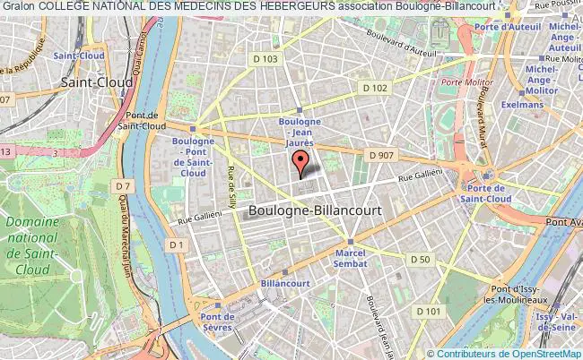 plan association College National Des Medecins Des Hebergeurs Boulogne-Billancourt