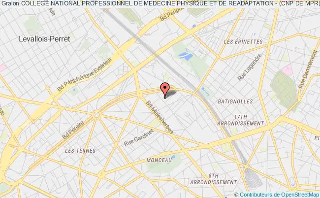 plan association College National Professionnel De Medecine Physique Et De Readaptation - (cnp De Mpr) Paris