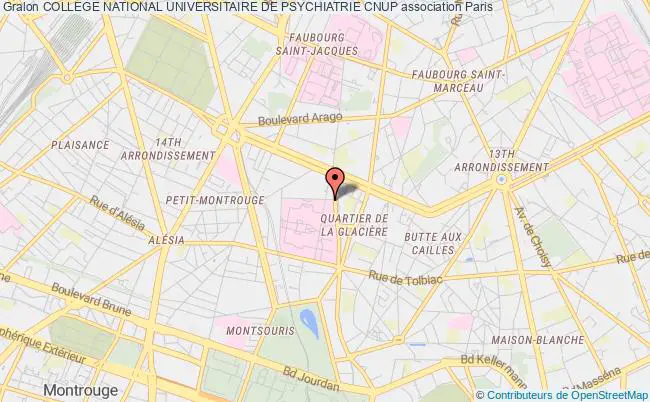 plan association College National Universitaire De Psychiatrie Cnup Paris