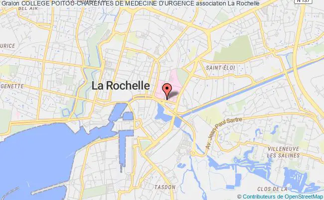 plan association College Poitou-charentes De Medecine D'urgence La Rochelle cedex 1