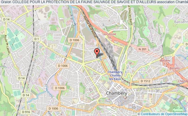 plan association CollÈge Pour La Protection De La Faune Sauvage De Savoie Et D'ailleurs Chambéry