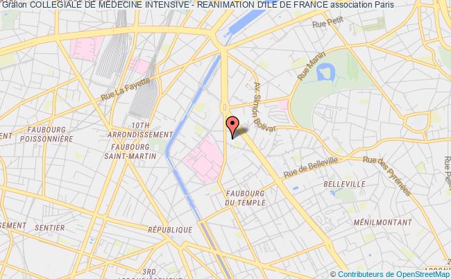 plan association Collegiale De Medecine Intensive - Reanimation D'ile De France Paris