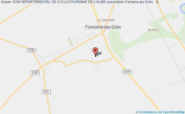 plan association Com Departemental De Cyclotourisme De L'aube Fontaine-les-Grès