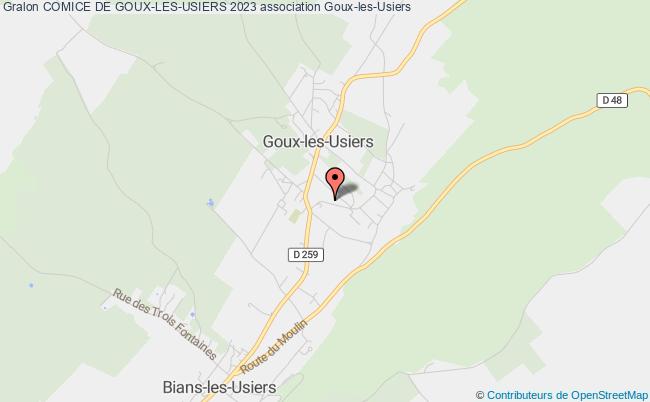 plan association Comice De Goux-les-usiers 2023 Goux-les-Usiers