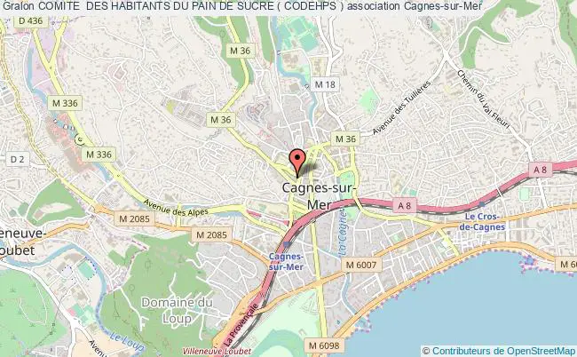 plan association Comite  Des Habitants Du Pain De Sucre ( Codehps ) Cagnes-sur-Mer