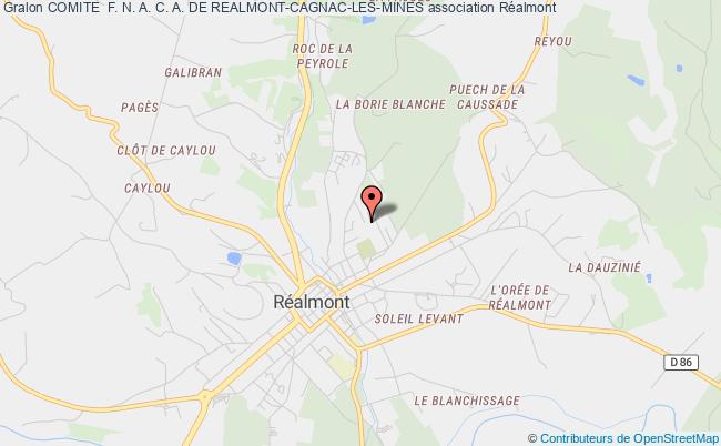 plan association Comite  F. N. A. C. A. De Realmont-cagnac-les-mines Réalmont