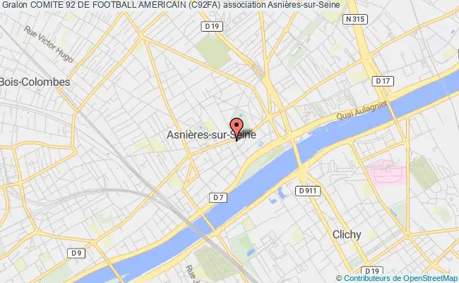 plan association Comite 92 De Football Americain (c92fa) Asnières-sur-Seine