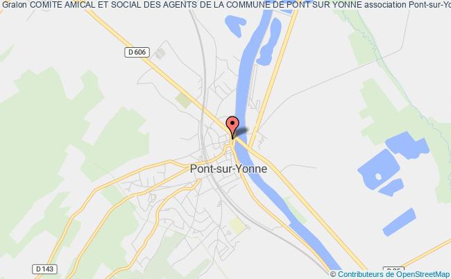 plan association Comite Amical Et Social Des Agents De La Commune De Pont Sur Yonne Pont-sur-Yonne