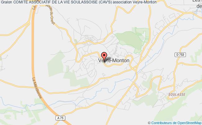 plan association Comite Associatif De La Vie Soulassoise (cav's) Veyre-Monton