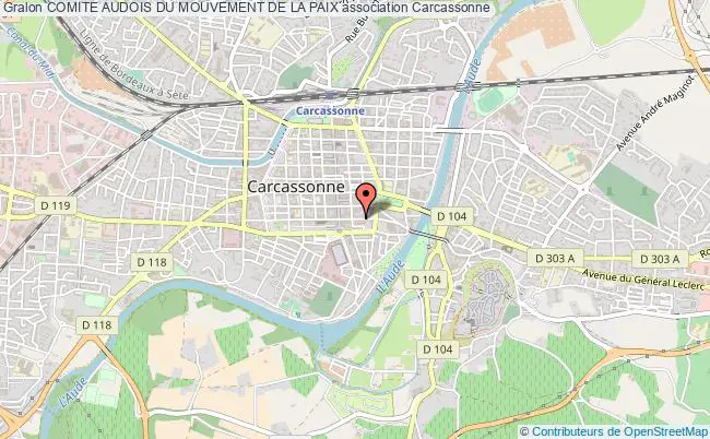 plan association Comite Audois Du Mouvement De La Paix Carcassonne