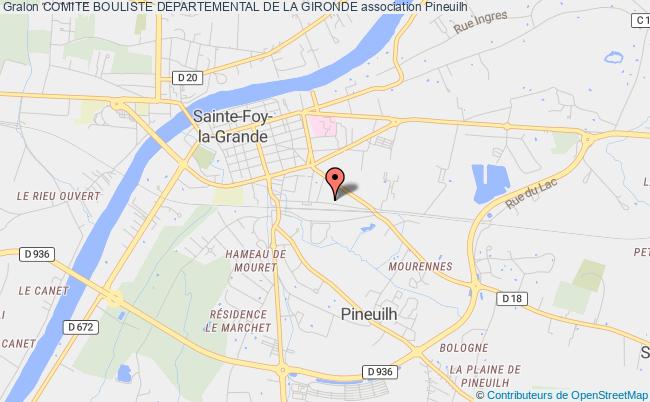 plan association Comite Bouliste Departemental De La Gironde Pineuilh