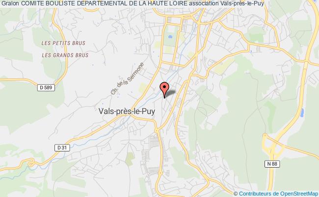 plan association Comite Bouliste Departemental De La Haute Loire Vals-près-le-Puy