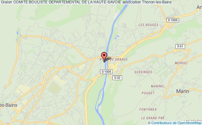 plan association Comite Bouliste Departemental De La Haute-savoie Thonon-les-Bains