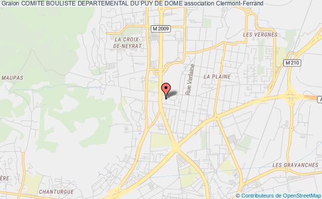 plan association Comite Bouliste Departemental Du Puy De Dome Clermont-Ferrand