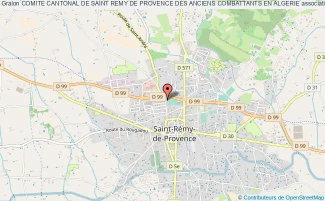 plan association Comite Cantonal De Saint Remy De Provence Des Anciens Combattants En Algerie Saint-Rémy-de-Provence