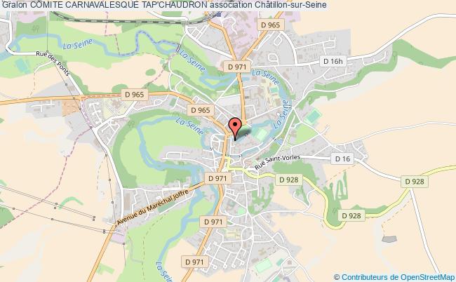 plan association Comite Carnavalesque Tap'chaudron Châtillon-sur-Seine