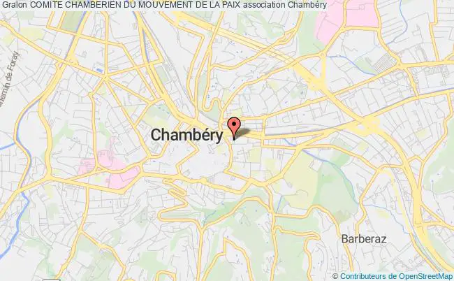 plan association Comite Chamberien Du Mouvement De La Paix Chambéry