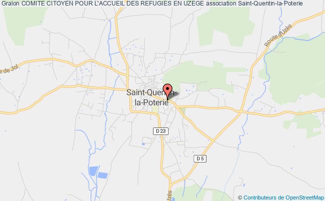 plan association Comite Citoyen Pour L'accueil Des Refugies En Uzege Saint-Quentin-la-Poterie