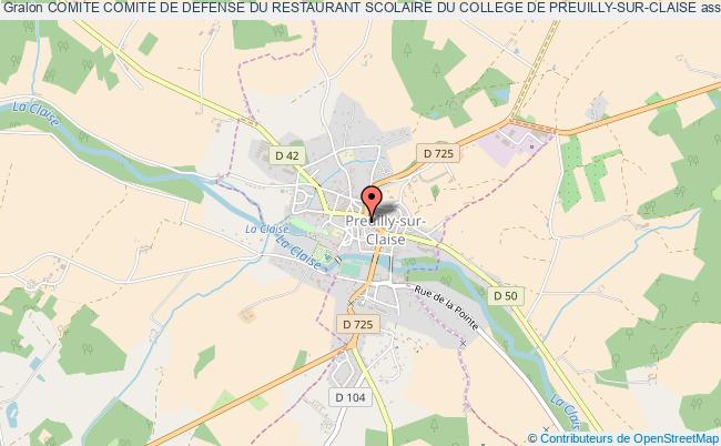 plan association Comite Comite De Defense Du Restaurant Scolaire Du College De Preuilly-sur-claise Preuilly-sur-Claise