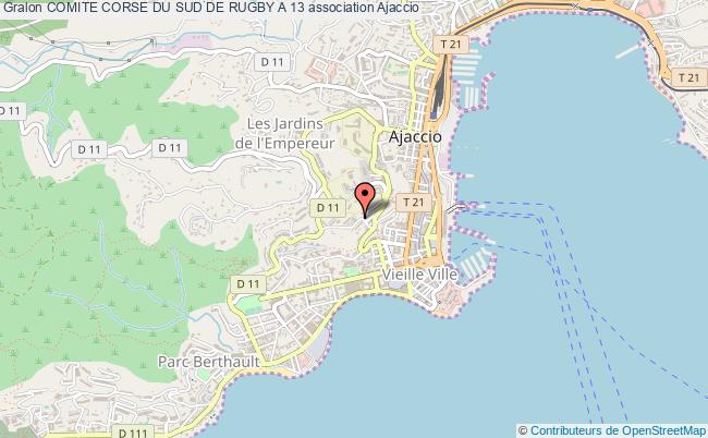plan association Comite Corse Du Sud De Rugby A 13 Ajaccio