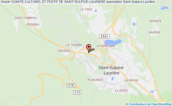 plan association ComitÉ Culturel Et Festif De Saint-sulpice-lauriÈre Saint-Sulpice-Laurière