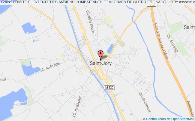 plan association Comite D' Entente Des Anciens Combattants Et Victimes De Guerre De Saint- Jory Saint-Jory