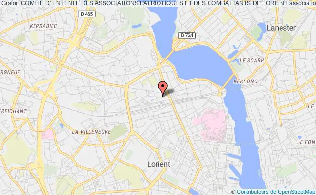 plan association Comite D' Entente Des Associations Patriotiques Et Des Combattants De Lorient Lorient