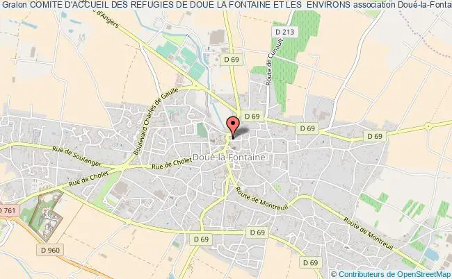 plan association Comite D'accueil Des Refugies De Doue La Fontaine Et Les  Environs Doué-en-Anjou