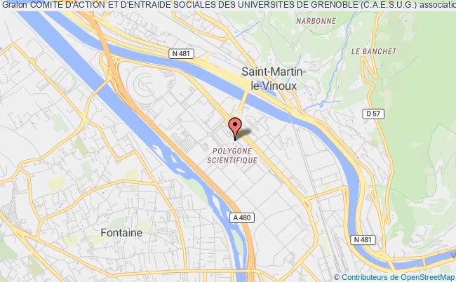 plan association Comite D'action Et D'entraide Sociales Des Universites De Grenoble (c.a.e.s.u.g.) Grenoble Cedex 9