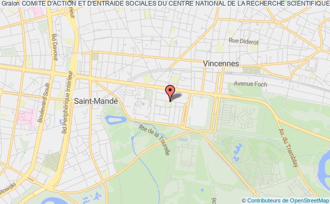 plan association Comite D'action Et D'entraide Sociales Du Centre National De La Recherche Scientifique Vincennes