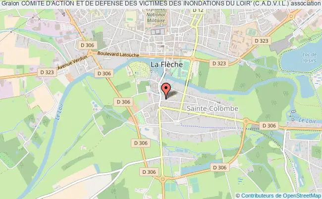 plan association Comite D'action Et De Defense Des Victimes Des Inondations Du Loir' (c.a.d.v.i.l.) La    Flèche