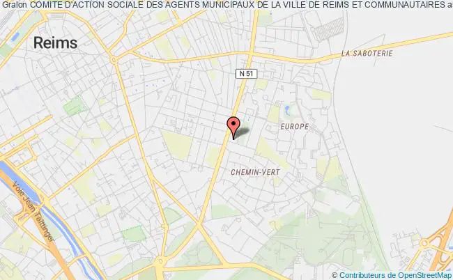 plan association Comite D'action Sociale Des Agents Municipaux De La Ville De Reims Et Communautaires Reims