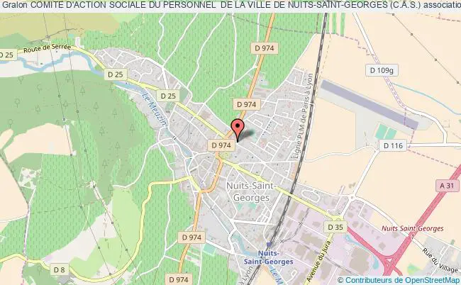 plan association Comite D'action Sociale Du Personnel  De La Ville De Nuits-saint-georges (c.a.s.) Nuits-Saint-Georges