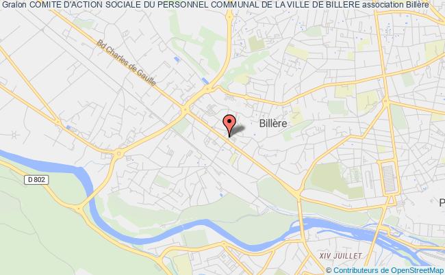 plan association Comite D'action Sociale Du Personnel Communal De La Ville De Billere Billère