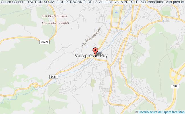 plan association ComitÉ D'action Sociale Du Personnel De La Ville De Vals PrÈs Le Puy Vals-près-le-Puy